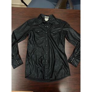 Ariat Fitted Snap Up Black Long Sleeve Shirt Size Small